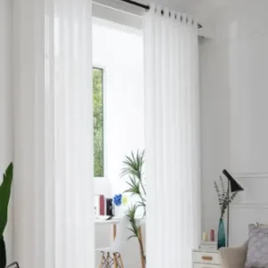 White Sheer Curtain For Living Room 1 Piece
